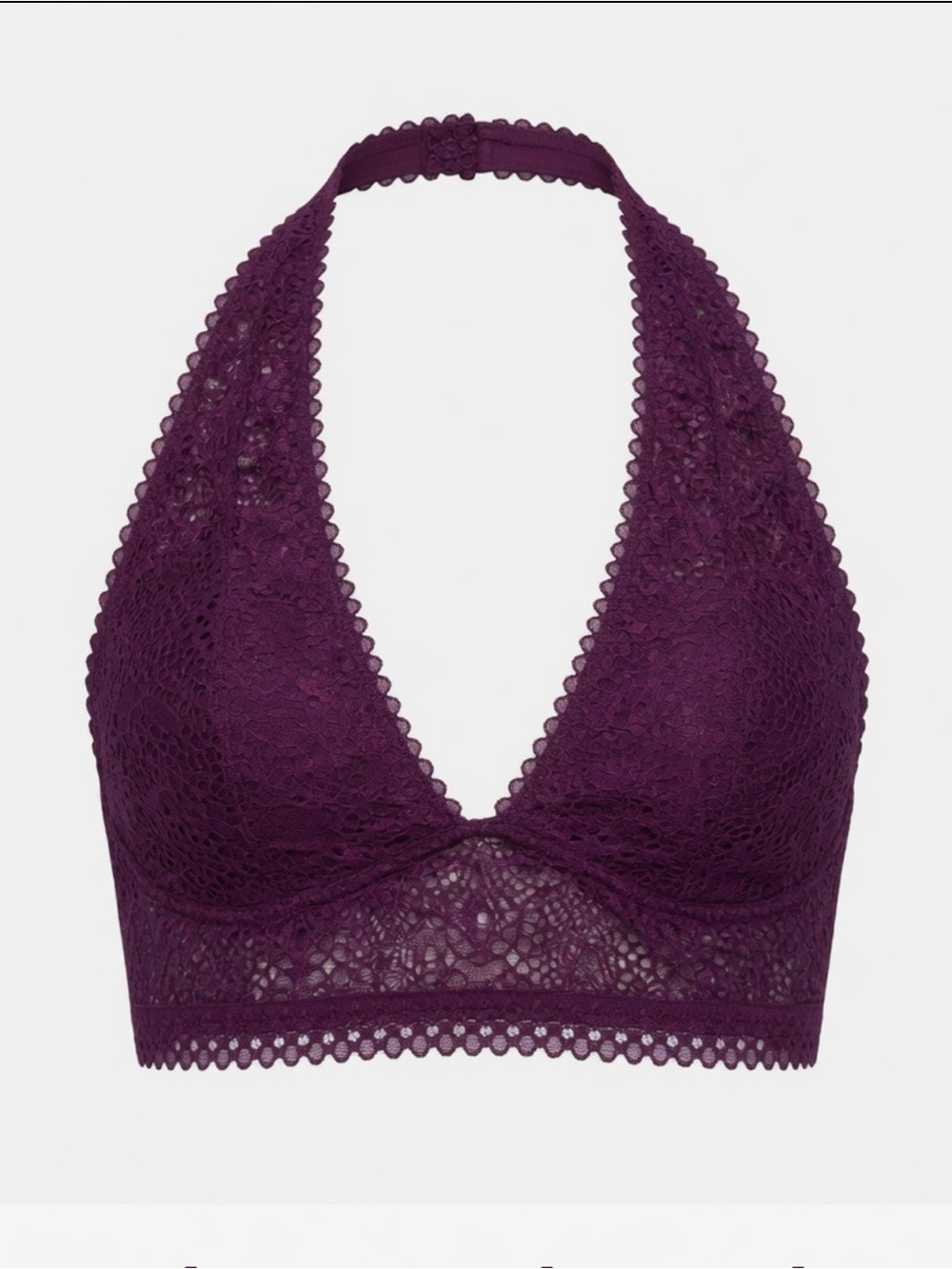 Victoria’s Secret Burgundy Lace Halter Bralette
